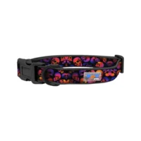 Combo Collar y Paseador Woof! Prime Talla M – Nylon & Neopreno Calaveras Rock Print - Imagen 2
